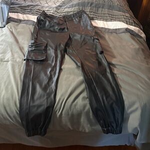 Fashion Nova Black Faux Leather Pants